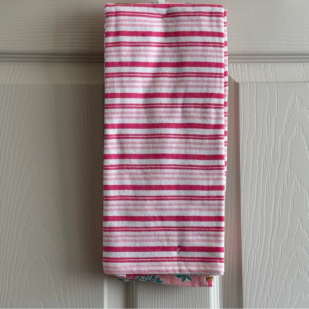 Pink Christmas Bow Tree Kitchen Towel Set